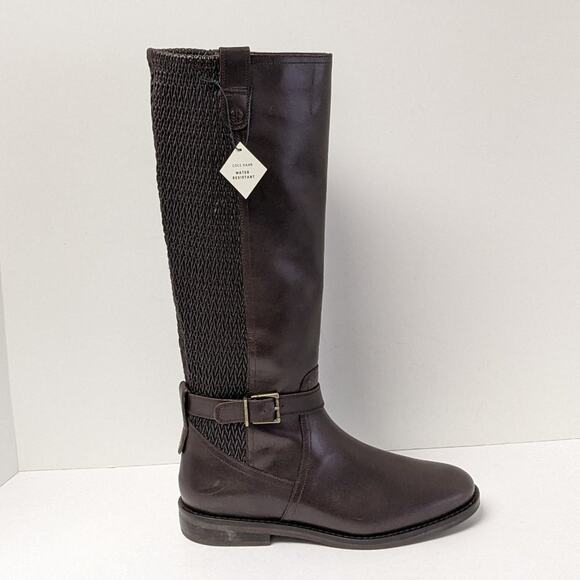 Cole Haan Clive Stretch Boots, Dark Chocolate Leather, Women's 7.5 M - Picture 2 of 7